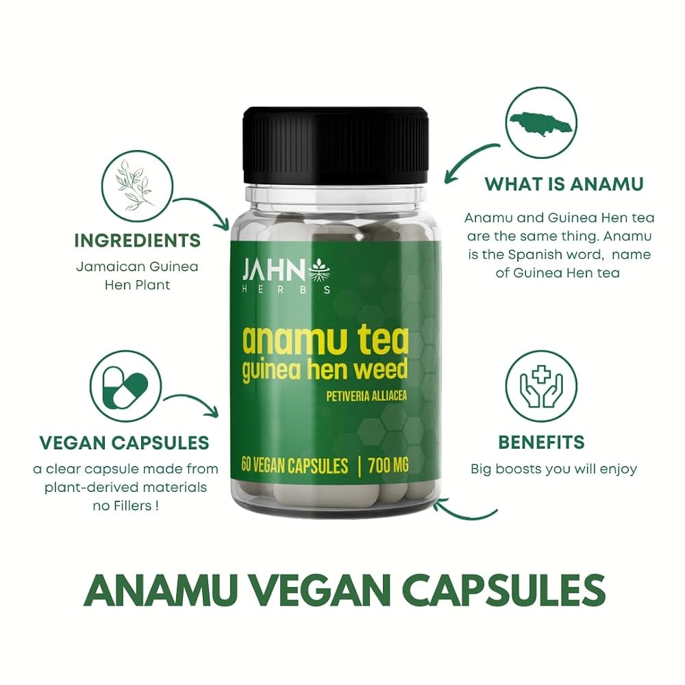 Jahno Herbs Jamaican Guinea Hen Vegan Capsules - 60 Capsules - image 3