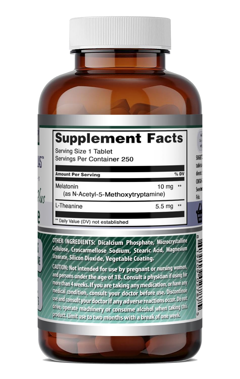 Amazing Formulas Melatonin 10 Mg Plus L-Theanine 5.5 Mg Supplement