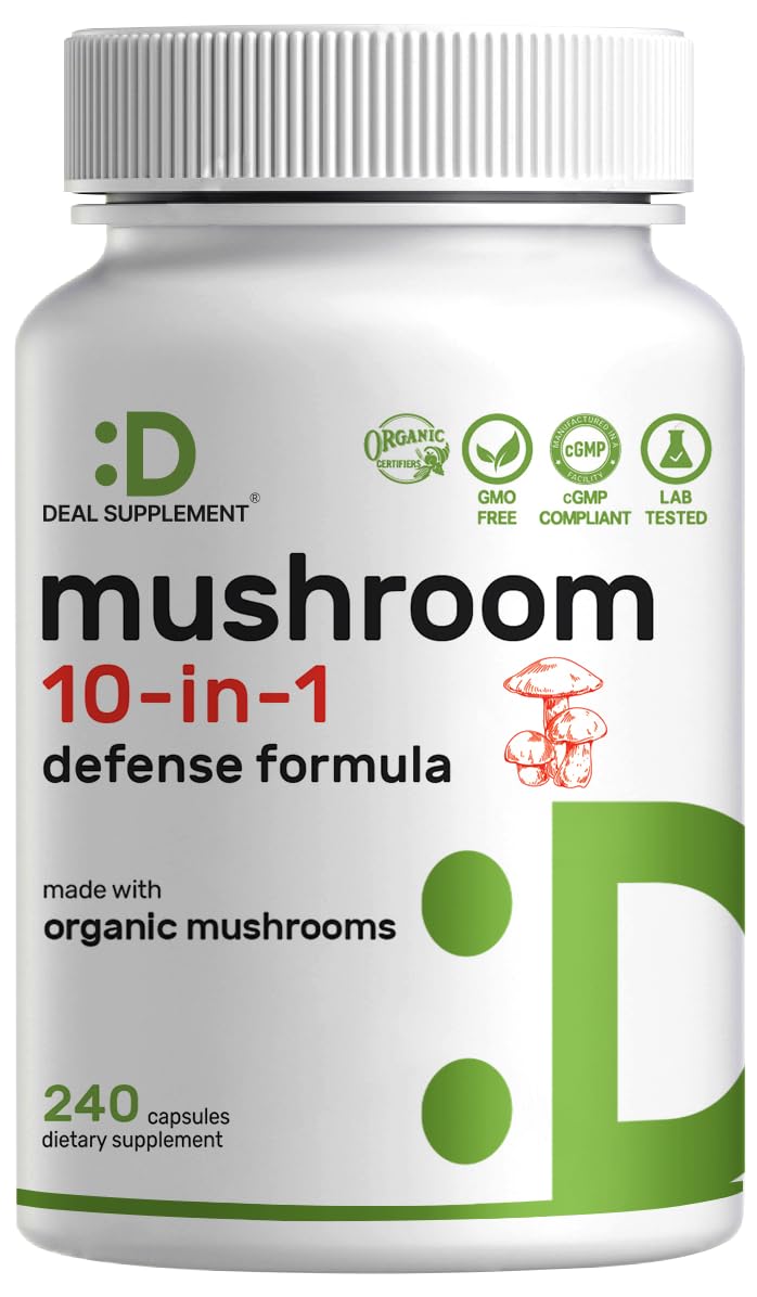 DEAL SUPPLEMENT Organic 10-in-1 Mushroom Complex - 240 Capsules