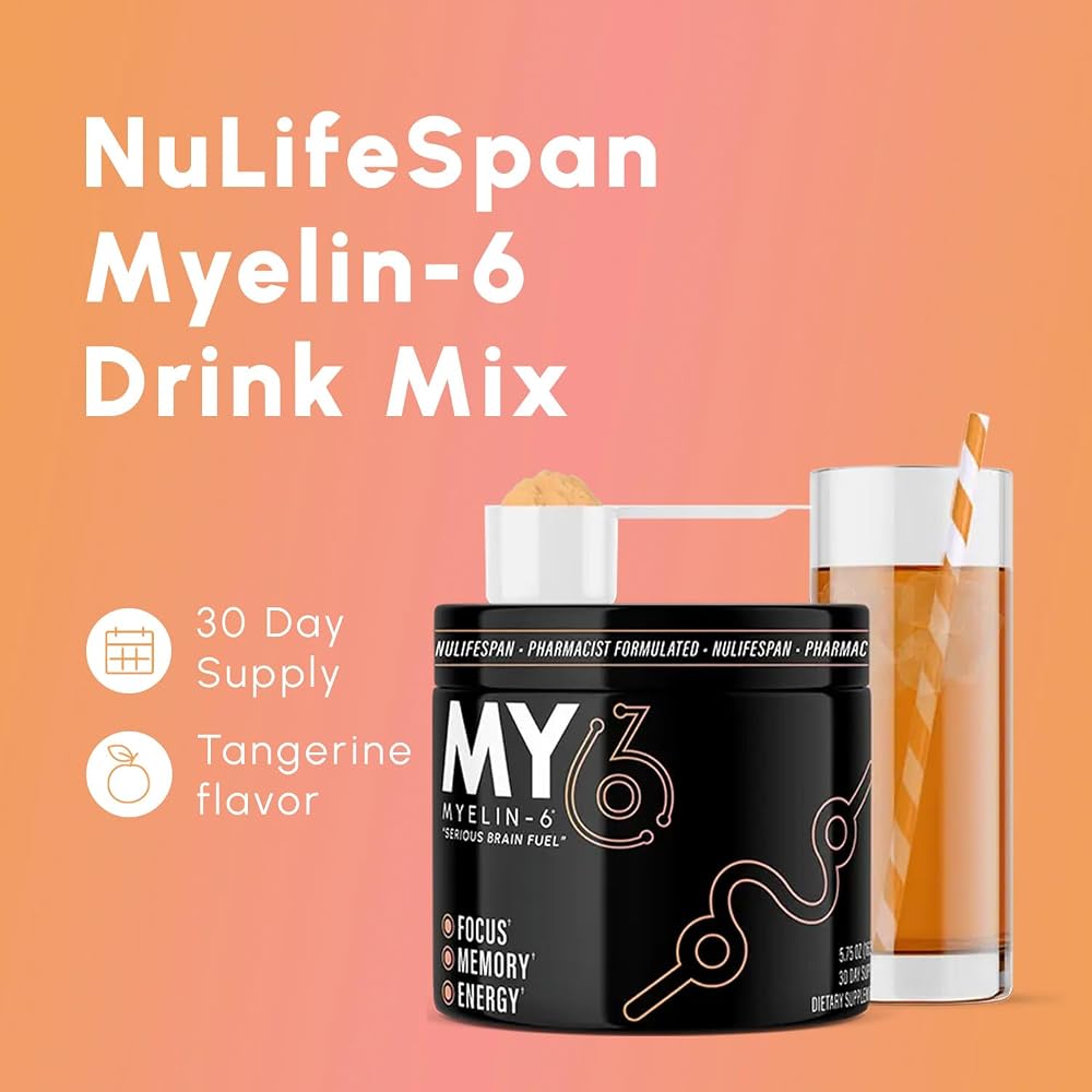 Nulifespan Myelin-6 Brain Health Drink Mix for Focus - 30 Servings - image 2