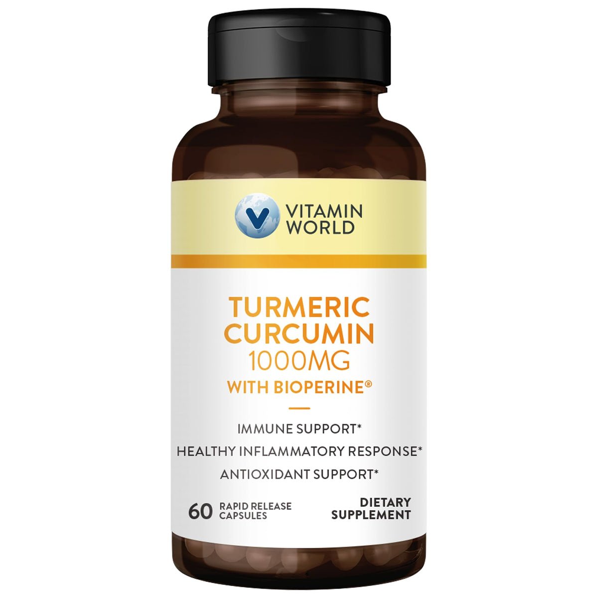 Vitamin World Turmeric Curcumin 1000 mg - 60 Capsules