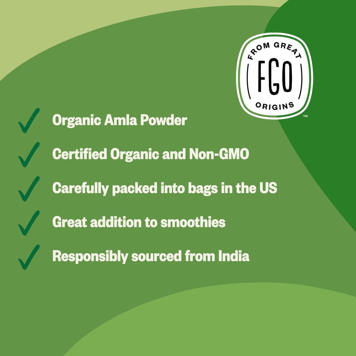 FGO Organic Amla Powder Indian Gooseberry Vitamin C - 8oz - image 6