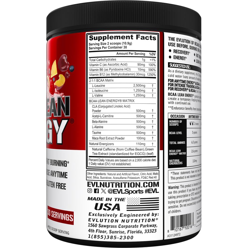 Evlution Nutrition BCAA Lean Energy - Energizing Amino Acid