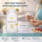 Lifted Naturals Mood Boosting Probiotic 30 Billion CFU - 60 Capsules - image 5