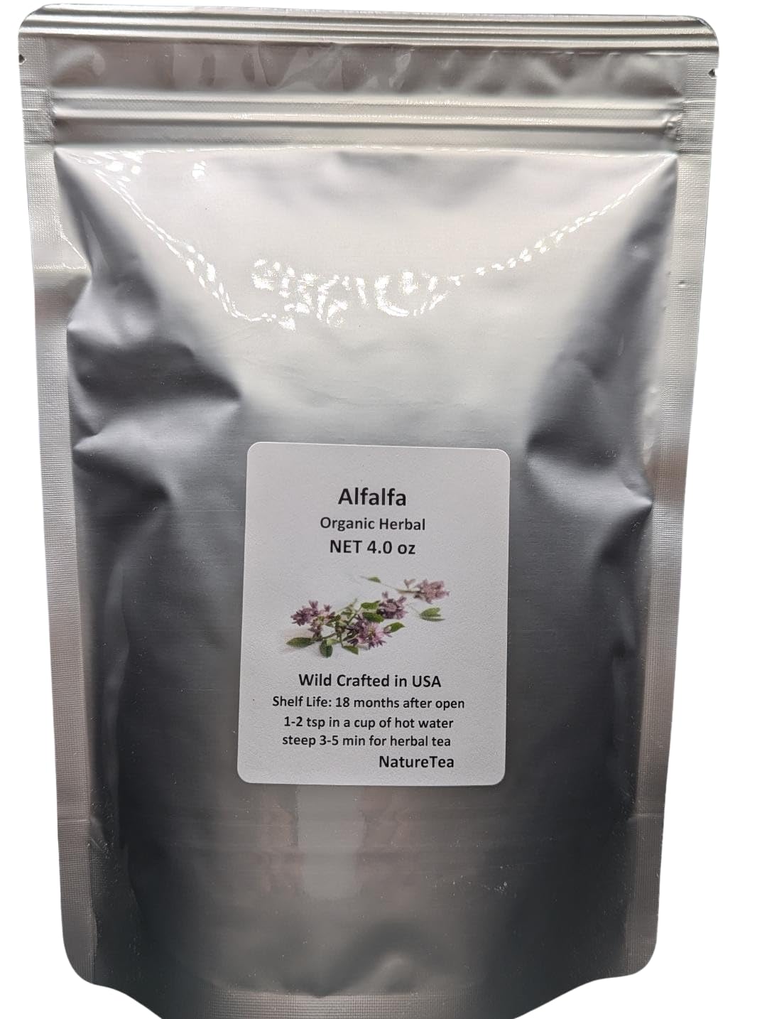 Nature Tea Alfalfa - Medicago Sativa Dried Loose Leaf c/s 100% from