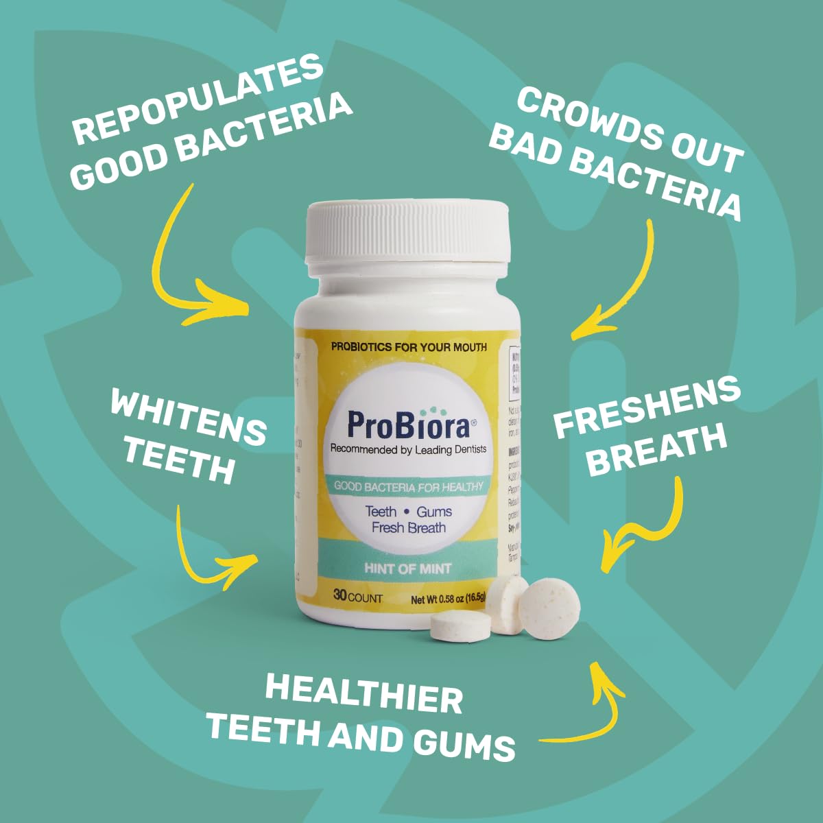 ProBiora Health Oral-Care Probiotic Tablets for Teeth & Gums - 60 Tablets - image 3