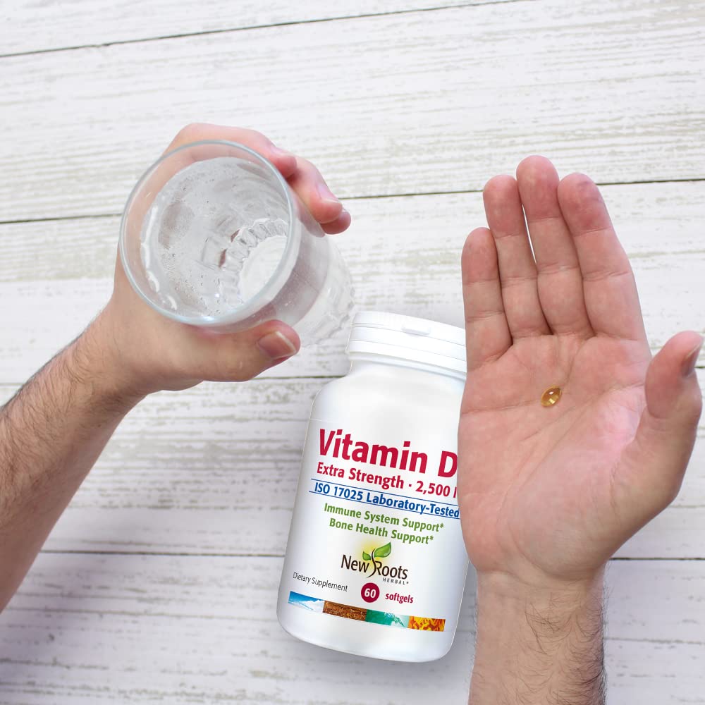 NEW ROOTS HERBAL Vitamin D3 2,500 IU - 60 Softgels - image 5