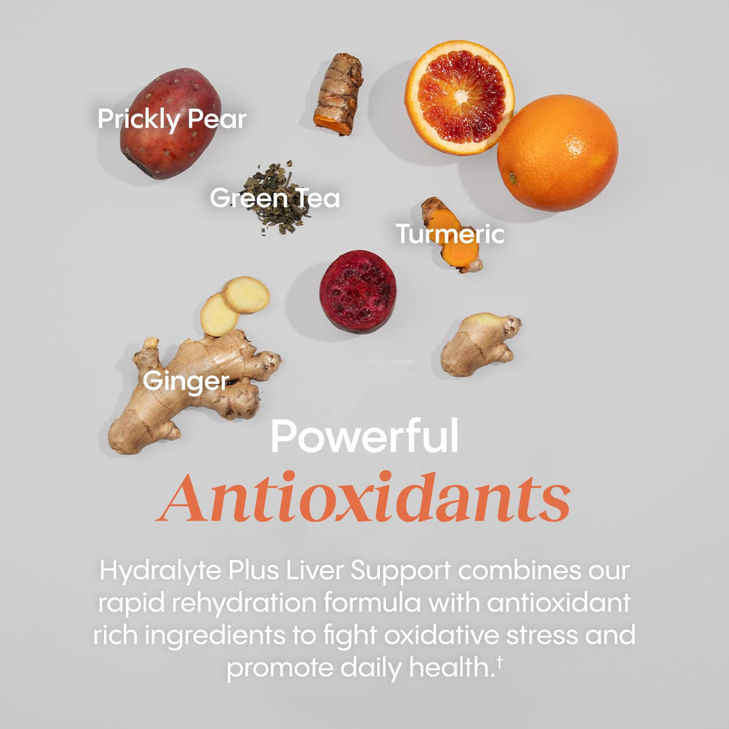 Hydralyte Plus Liver Support Hydration Packets - 7 Electrolytes