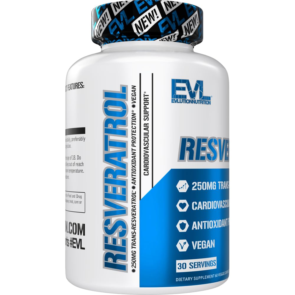 Evlution Resveratrol 250mg Trans-Resveratrol Capsules - 60 Capsules - image 4