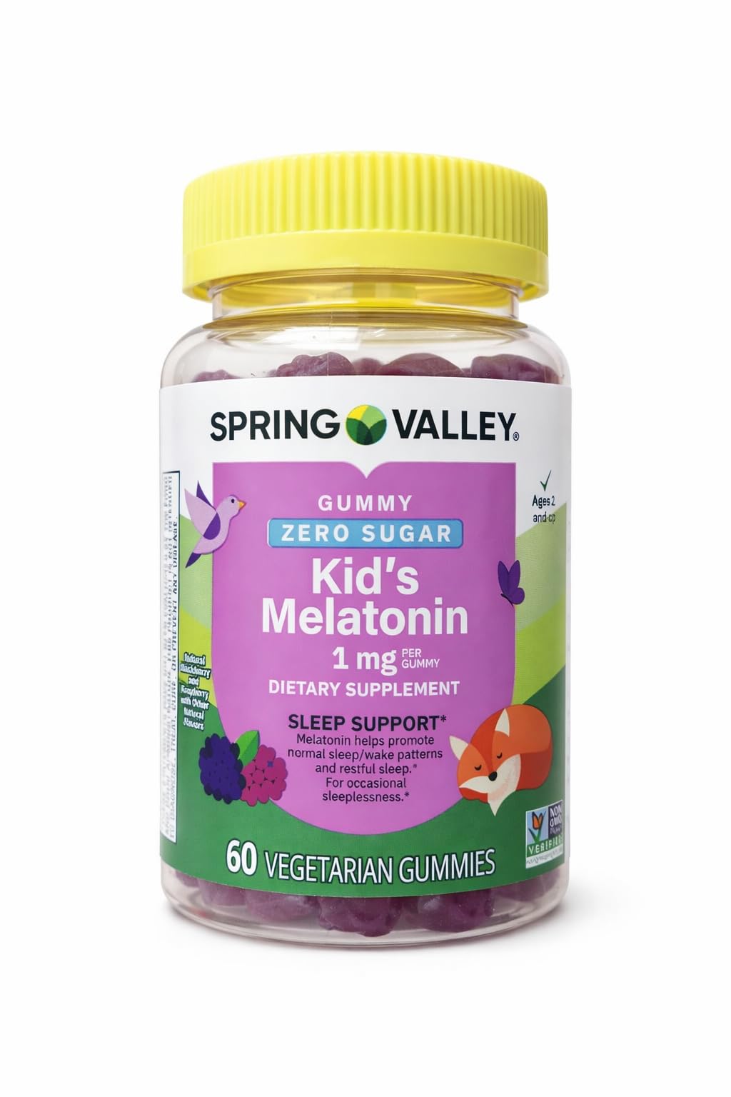 Spring Valley Vegetarian Melatonin Gummies for Kids Sleep Support - 60 Ct