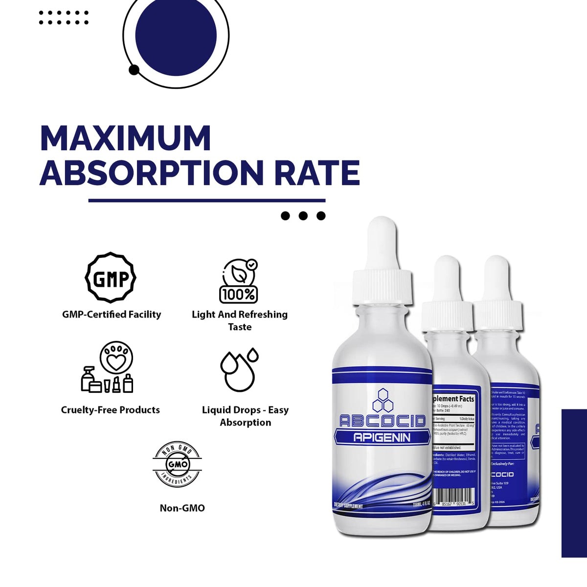 ABCOCID Apigenin 65 mg Liquid - 240 Servings - image 7