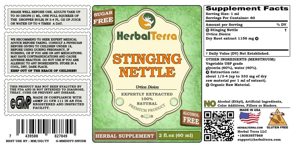 Herbal Terra LLC Stinging Nettle (Urtica Dioica) Tincture