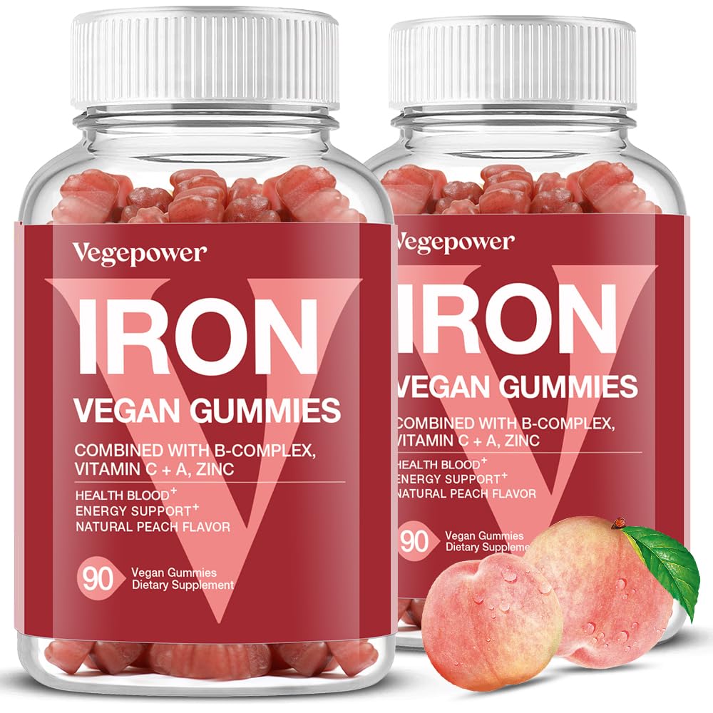VEGEPOWER Vegan Iron Supplement Gummies - with Vitamin C