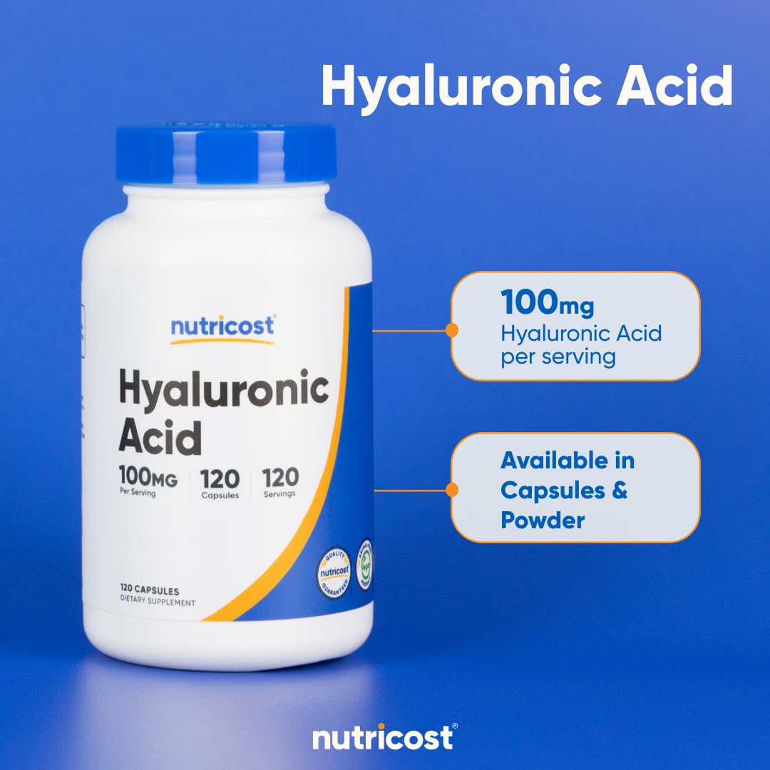 Nutricost Hyaluronic Acid 100mg - 120 Vegetarian Capsules - image 6