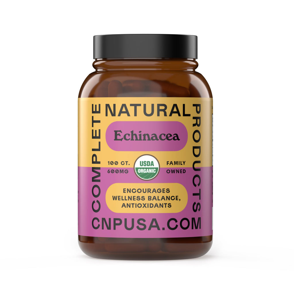 Complete Natural Products Organic Echinacea 600mg - 100 Capsules