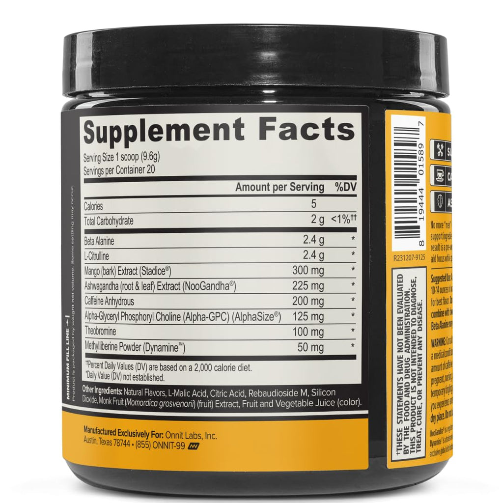 ONNIT Alpha Brain Pre-Workout Powder for Focus - 20 Servings - image 3