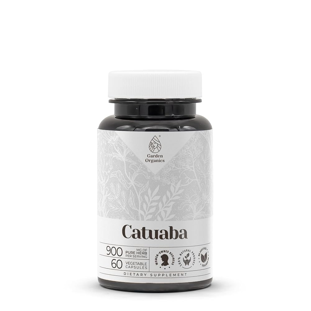 Garden Organics Catuaba Herbal Supplement - 60 Vegetarian Capsules