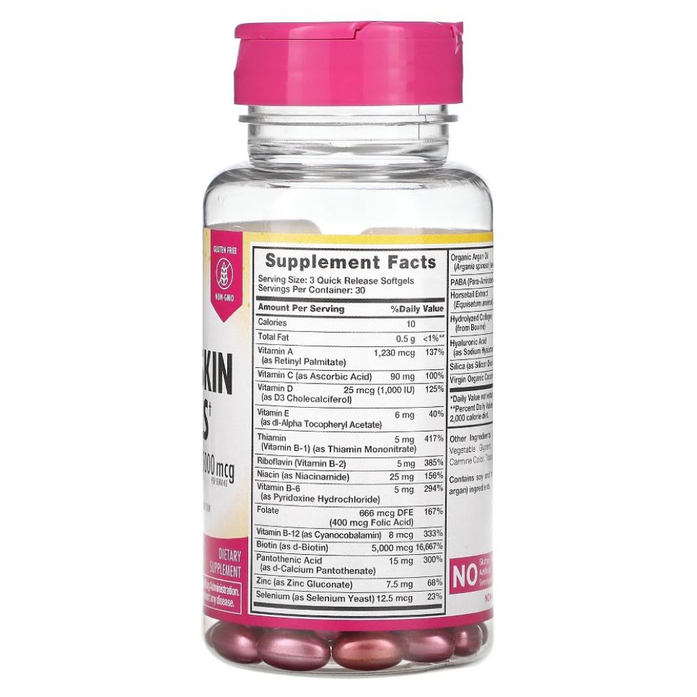 Sundance Hair, Skin & Nails with Biotin 5000 mcg - 90 Softgels - image 2