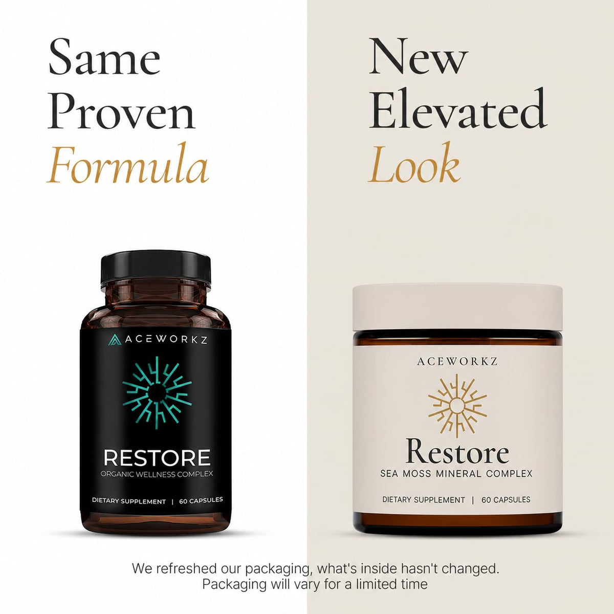 ACEWORKZ Restore Organic Sea Moss Mineral Complex - 60 Capsules - image 2