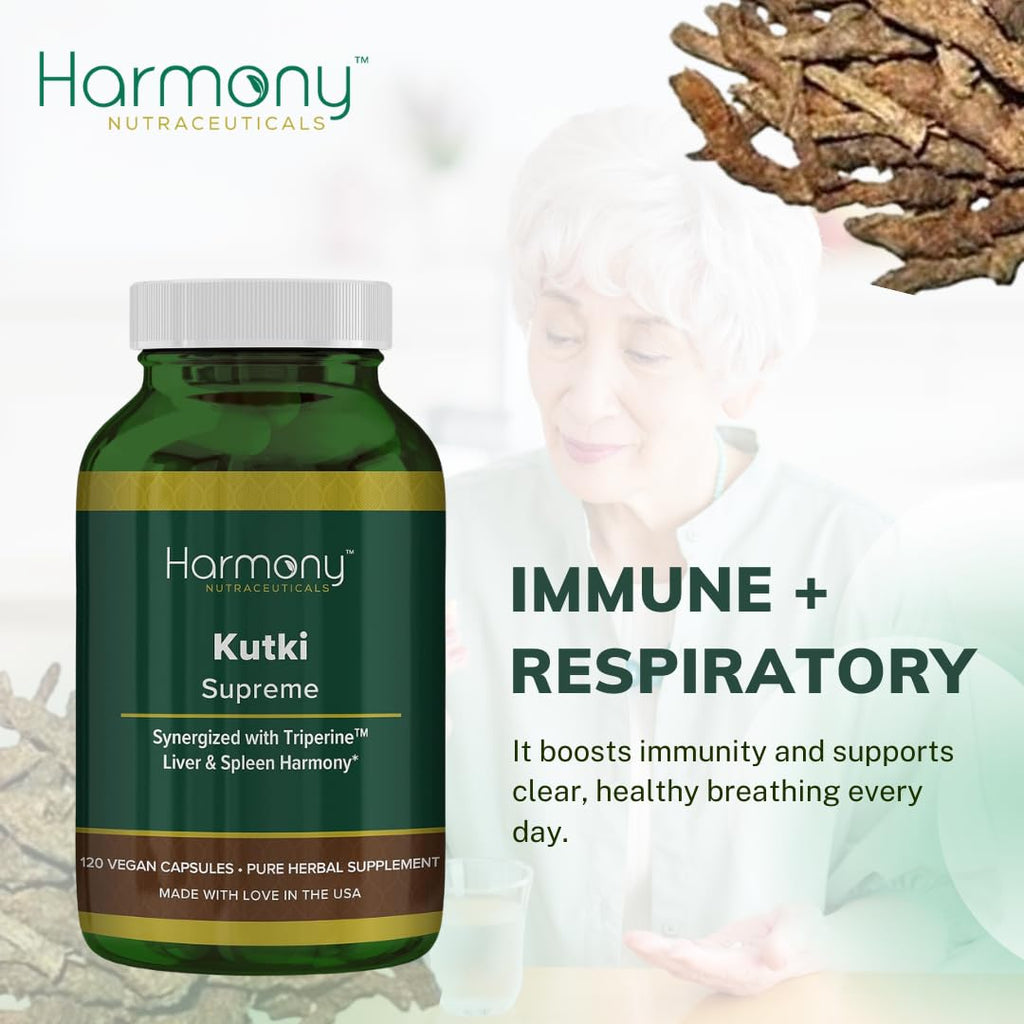 Harmony Nutraceuticals Kutki Supreme Ayurvedic Capsules - 120 Vegan Organic - image 3