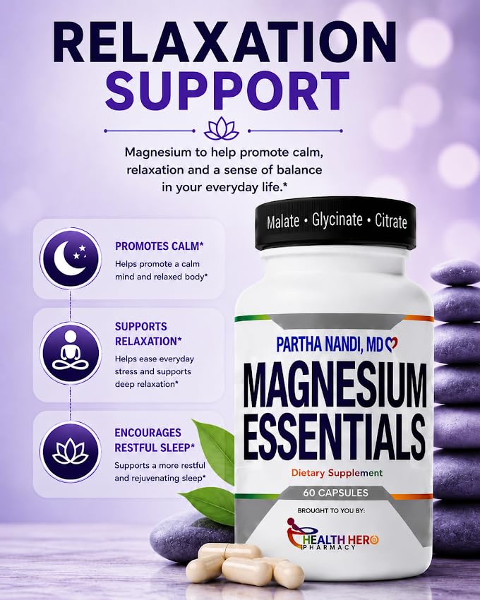 Dr. Nandi Triple Magnesium Complex Glycinate Malate Citrate - 60 Capsules - image 3