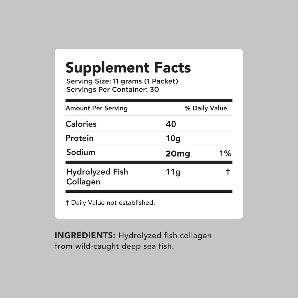 AMANDEAN Marine Collagen Peptides Powder, Wild-Caught - 30 Packets - image 5