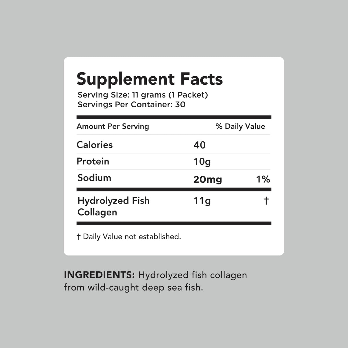 AMANDEAN Marine Collagen Peptides Powder, Wild-Caught - 30 Packets - image 5