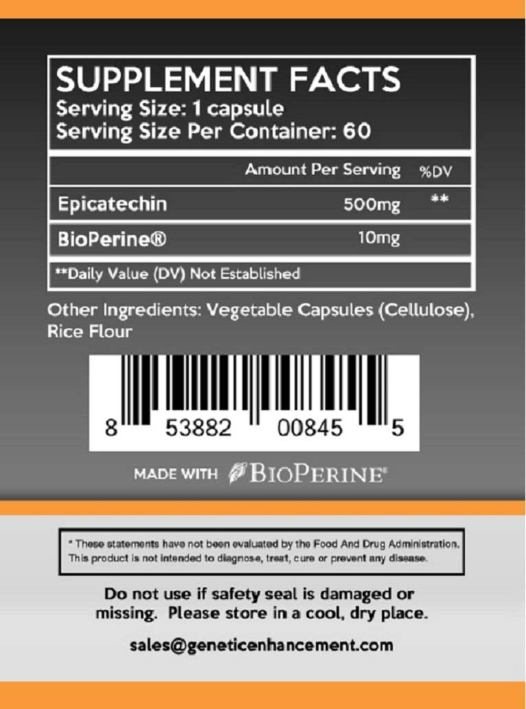 Genetic Enhancement Epicatechin 500mg - 60 Capsules - image 4