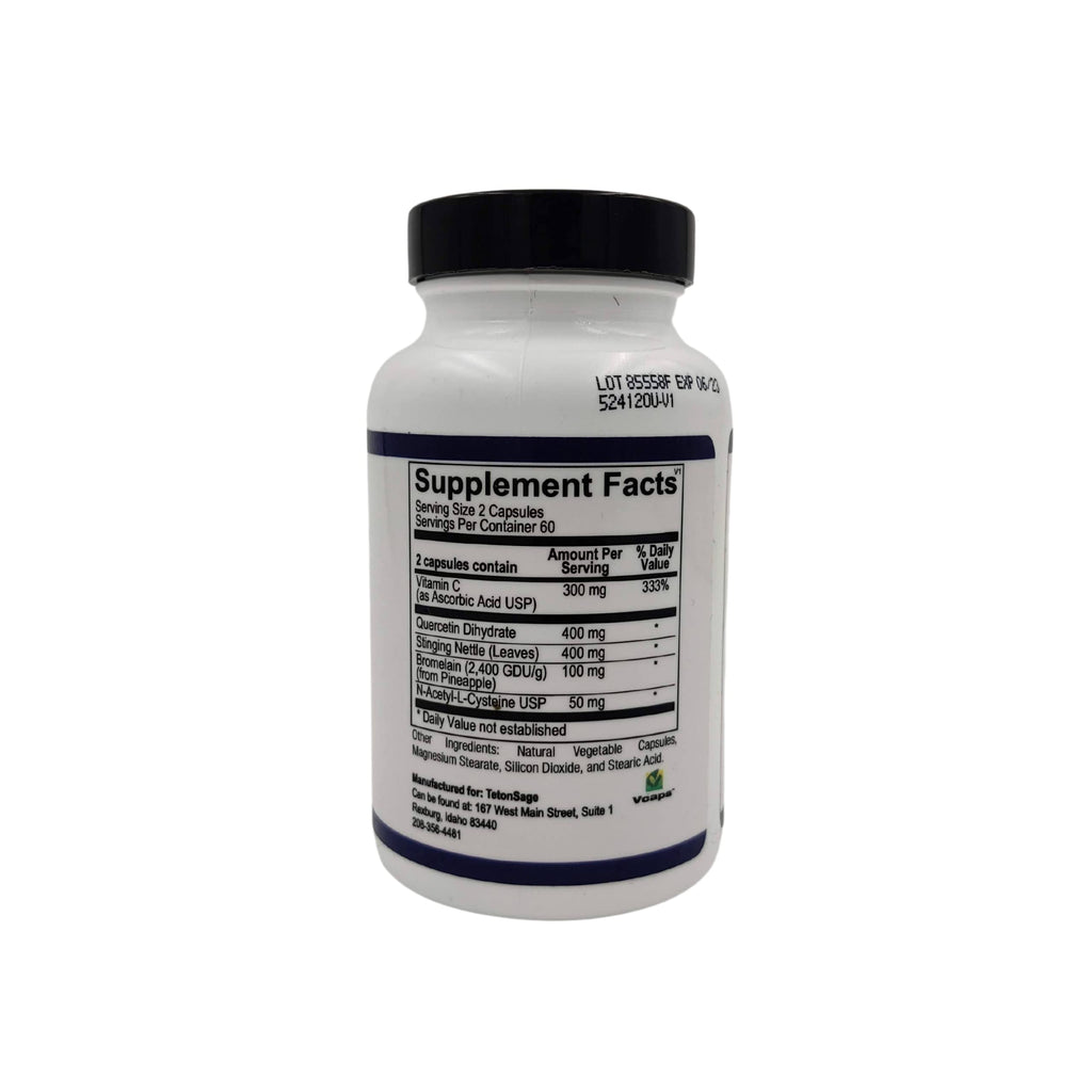 TetonSage Hist-Eze Histamine Balance Support - 120 Vegetarian Capsules - image 2