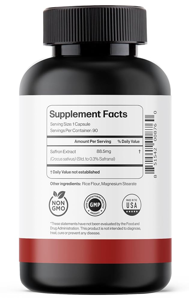 Ultra6 Nutrition Happy Saffron Supplements - 100% Pure Saffron
