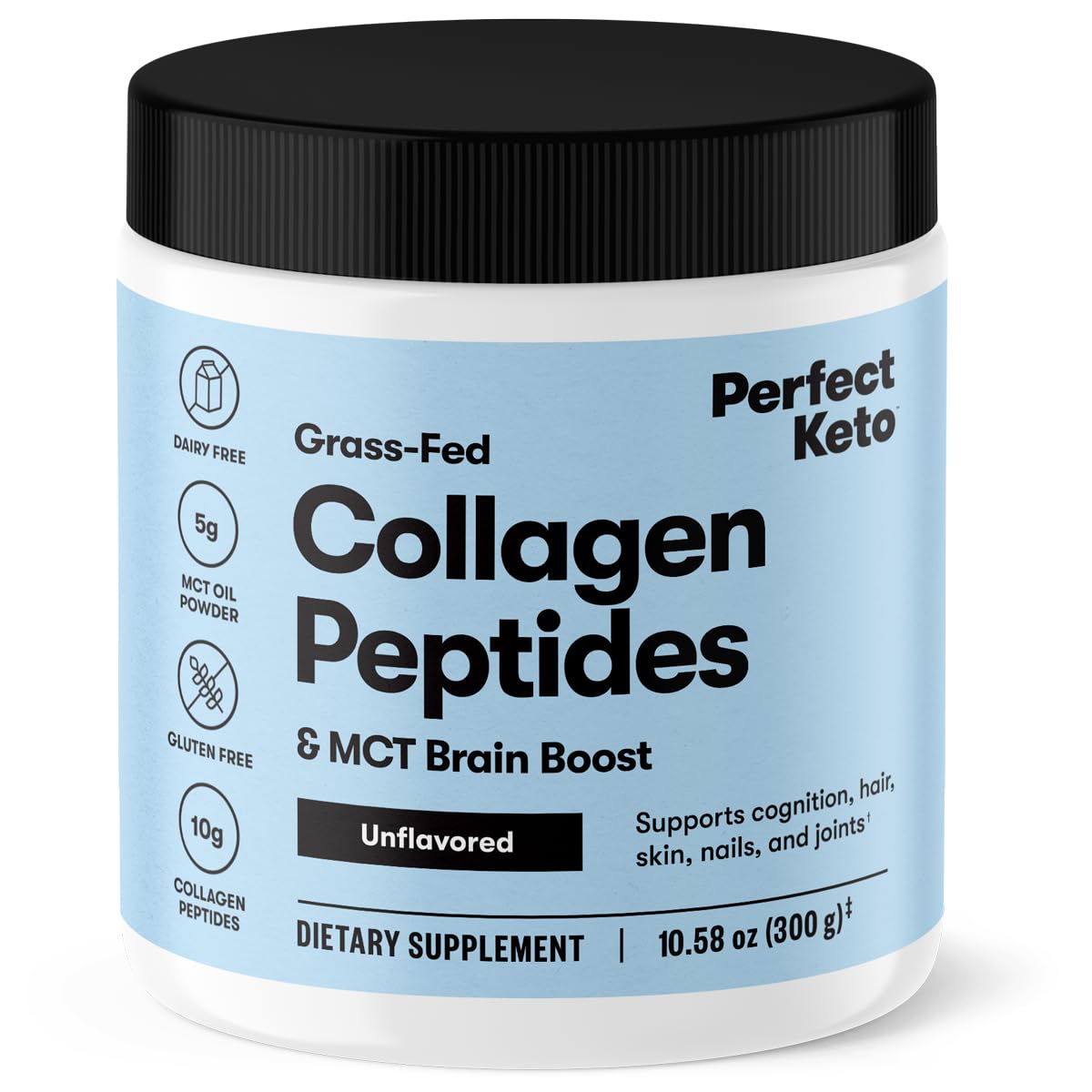 Perfect Keto Collagen Protein Powder with MCT Oil - Grassfed