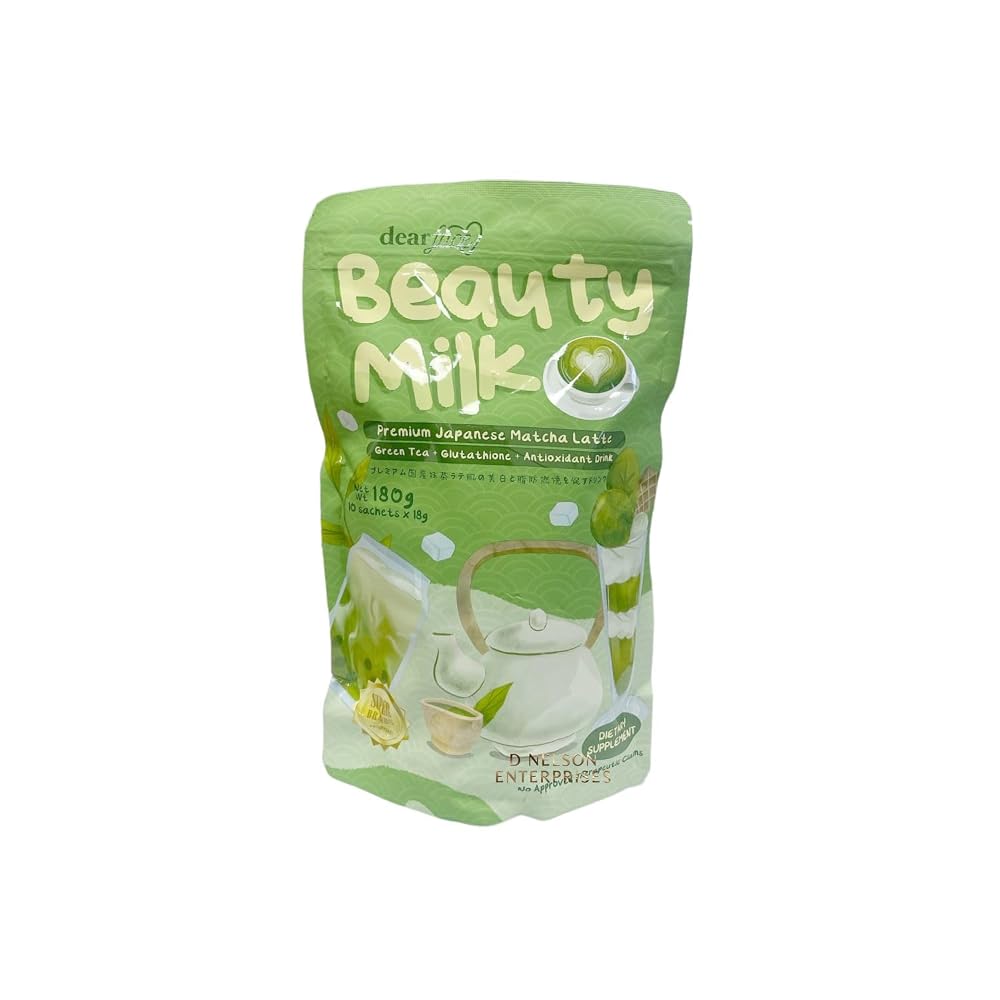 Beauty Milk Dear Face Collagen Glutathione Drink Matcha - 180g