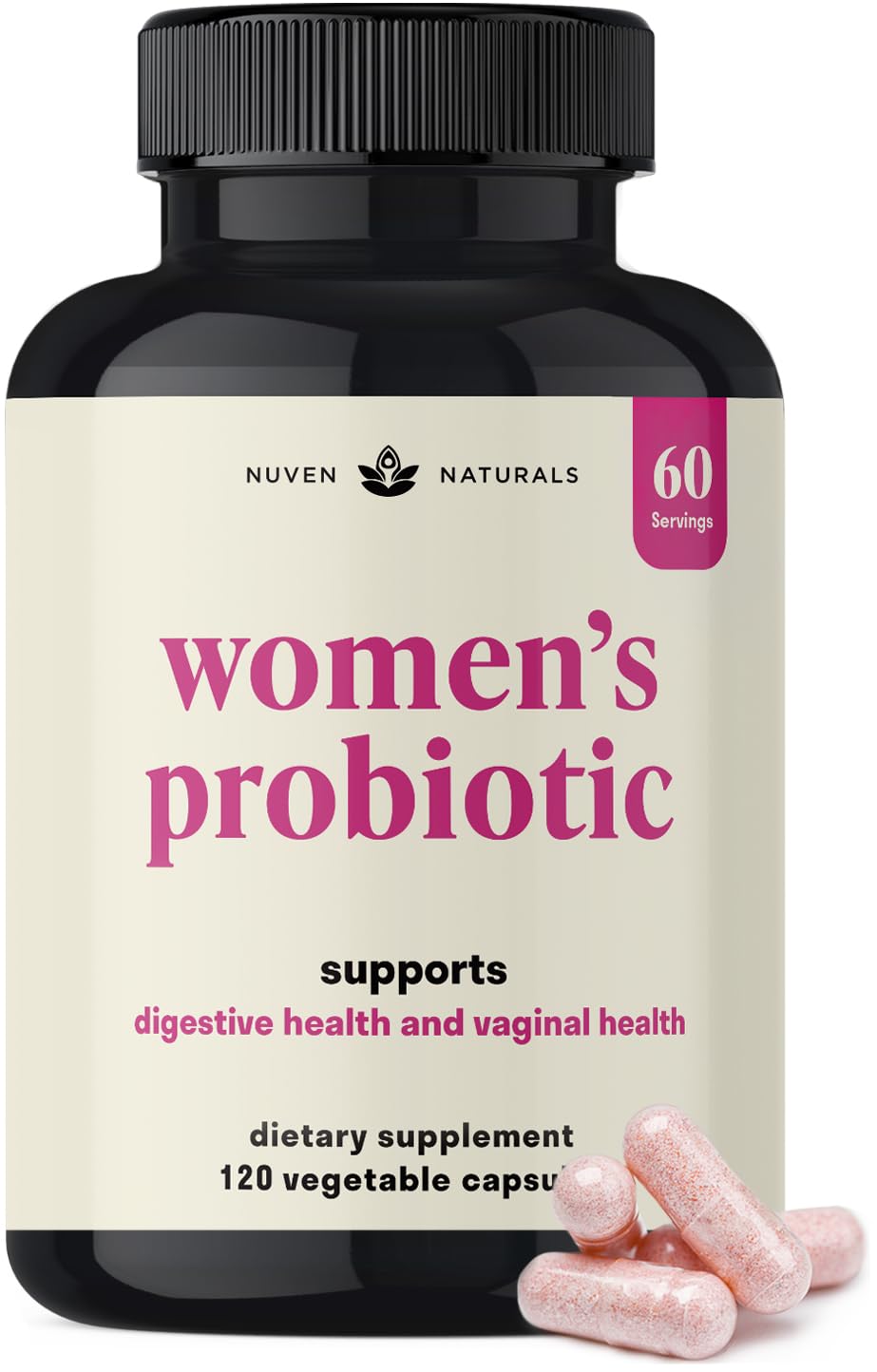 Nuven Naturals 3-in-1 Womens Probiotic - 120 Capsules