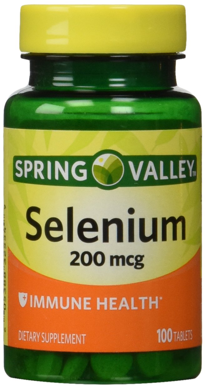 BBEEAAUU Spring Valley Selenium 200 mcg - 100 Tablets
