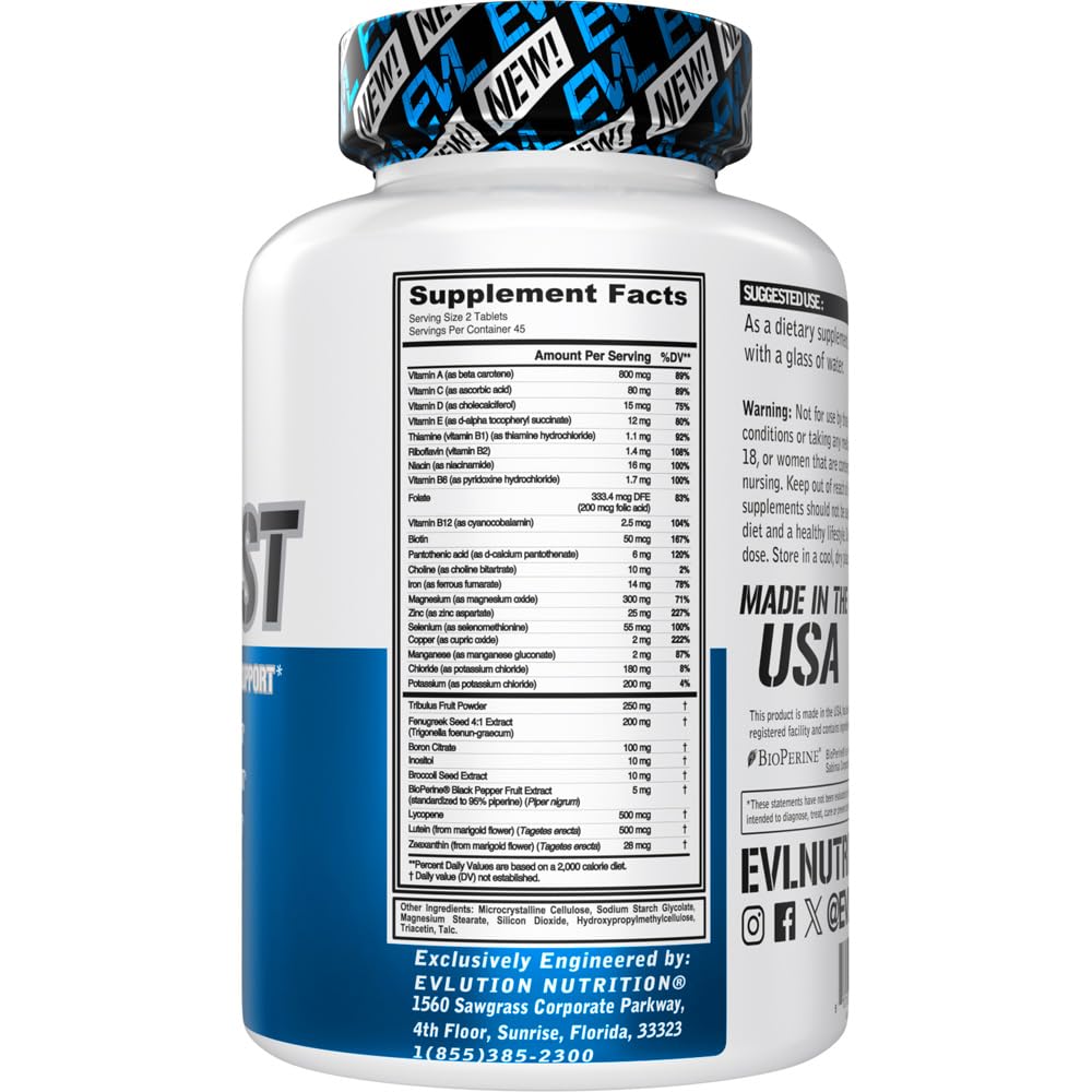 Evlution VitaTest Men's Daily Vitamin Testosterone Support - 90 Tablets - image 3