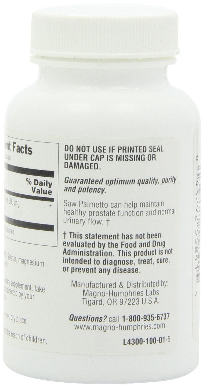 Optimum Saw Palmetto 500 mg Capsules - 100 Count - image 4