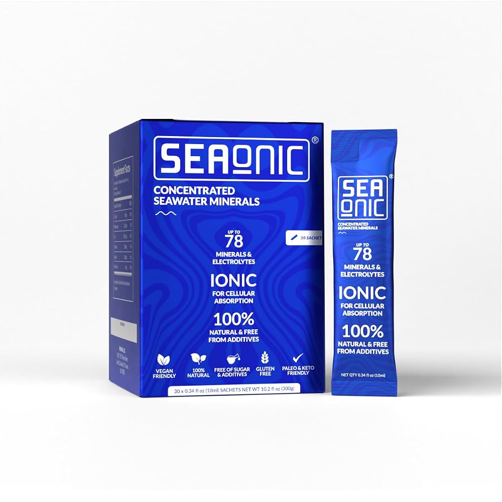 Seaonic Hypertonic Liquid Electrolyte & Trace Mineral Sachets - 30 x 10ml