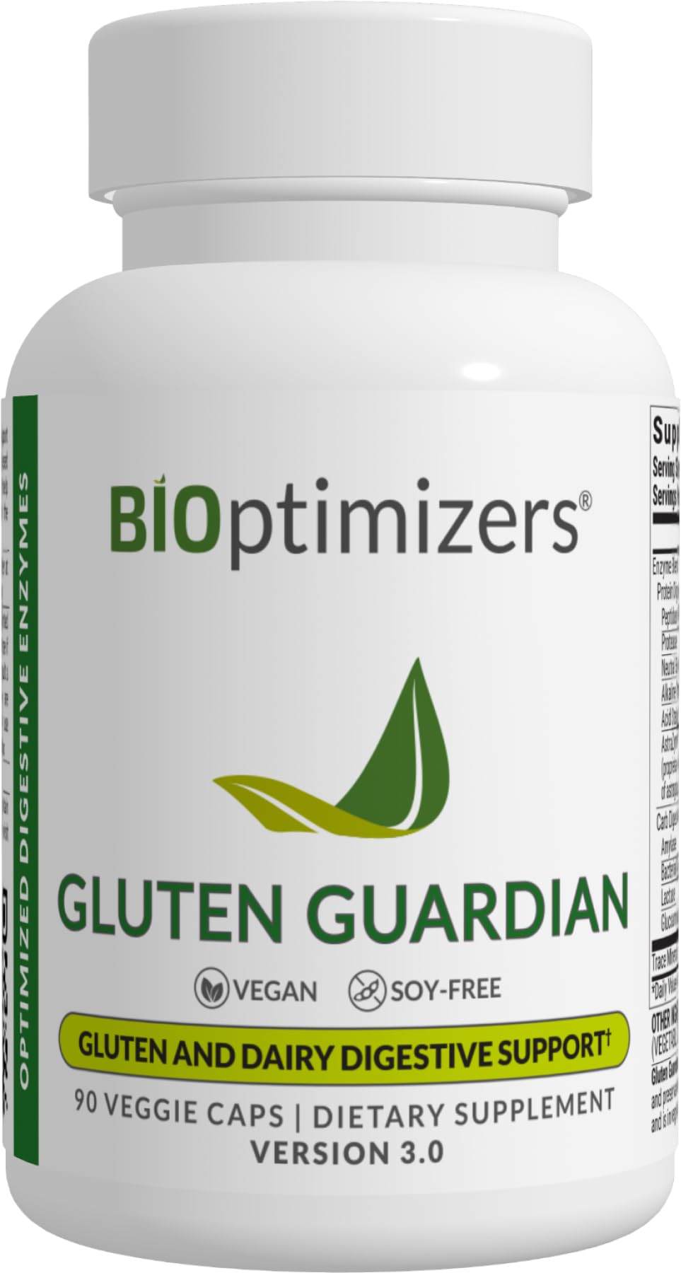 BIOptimizers Gluten Guardian 3.0 Enzyme Supplement - 90 Capsules