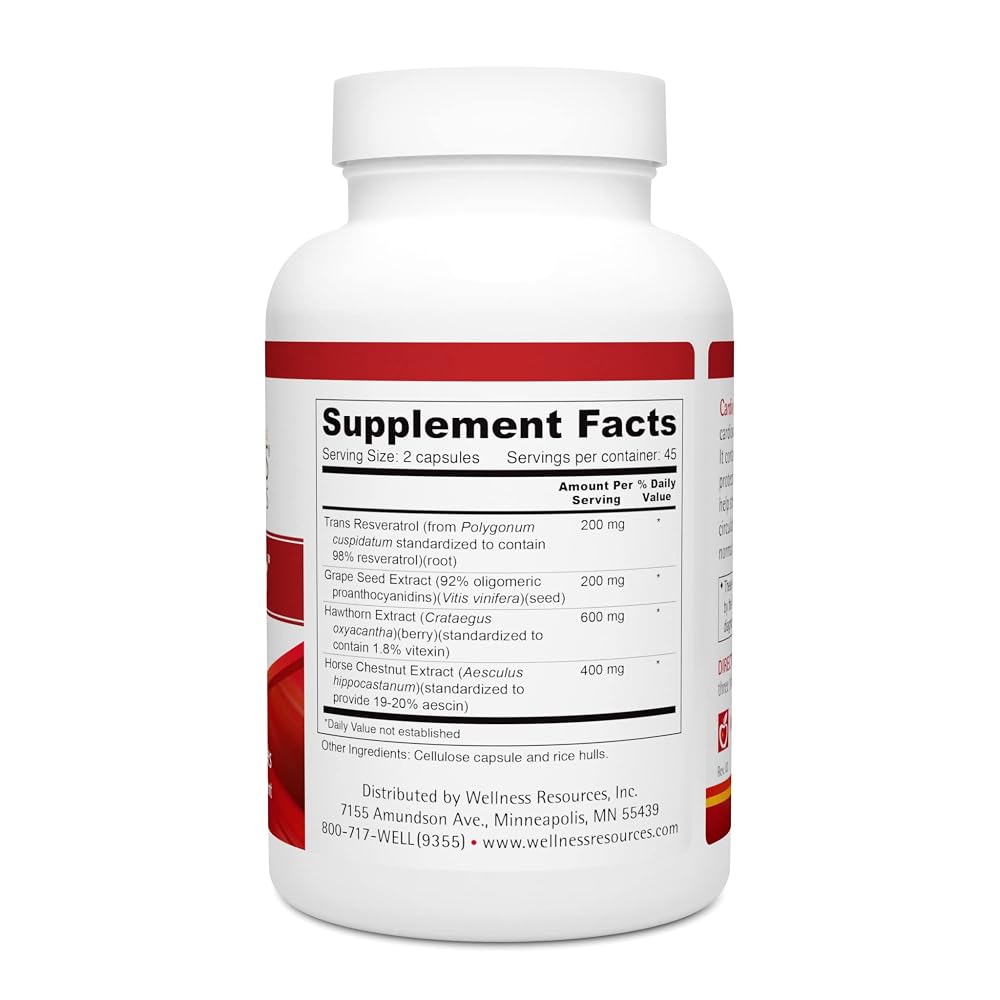 Wellness Resources Cardio Helper with Resveratrol - 90 Capsules - image 3