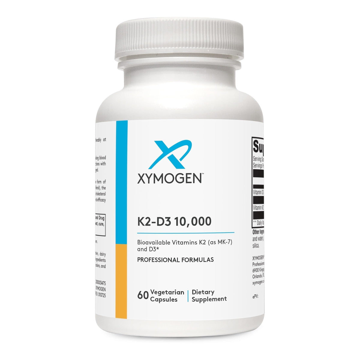 XYMOGEN K2-D3 10000 Vitamin D3 & K2 - 60 Capsules