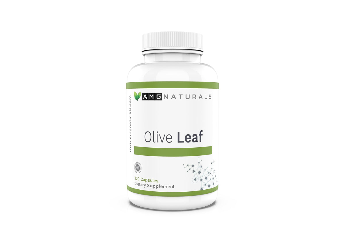 AMG Naturals Olive Leaf Herbal Supplement - 90 Capsules
