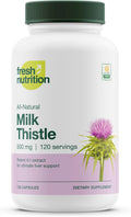 Fresh Nutrition Organic Milk Thistle Supplement 4:1 Extract - 120 Capsules