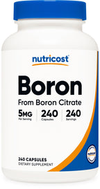 Nutricost Boron 5mg - 240 Vegetarian Capsules