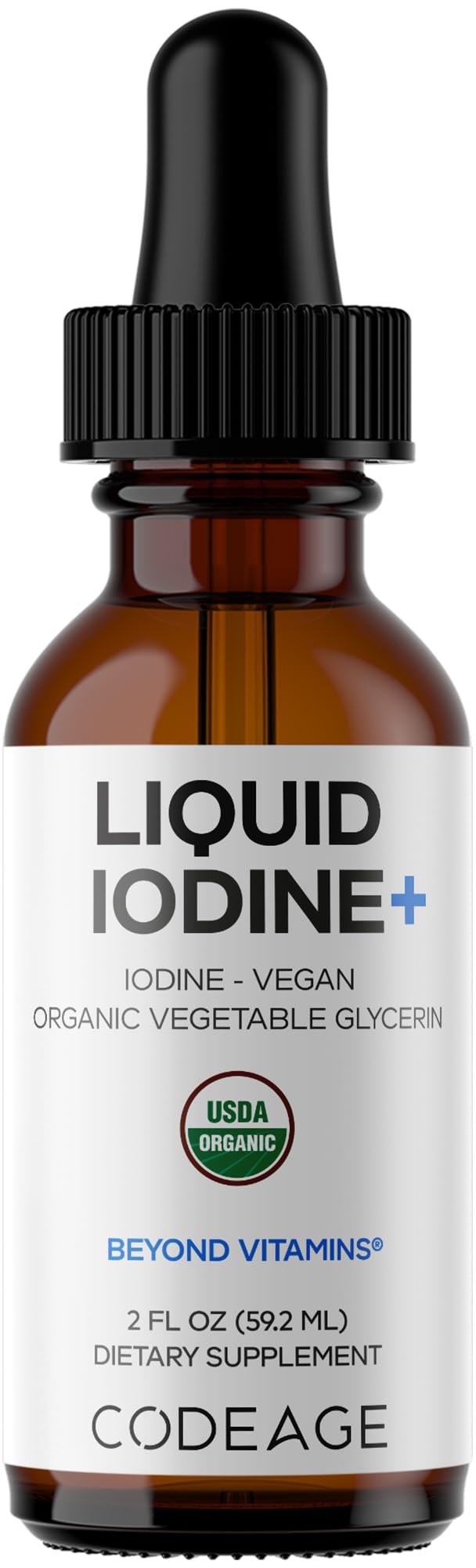 Codeage Liquid Iodine Drops 250 mcg Organic - 2 Fl Oz