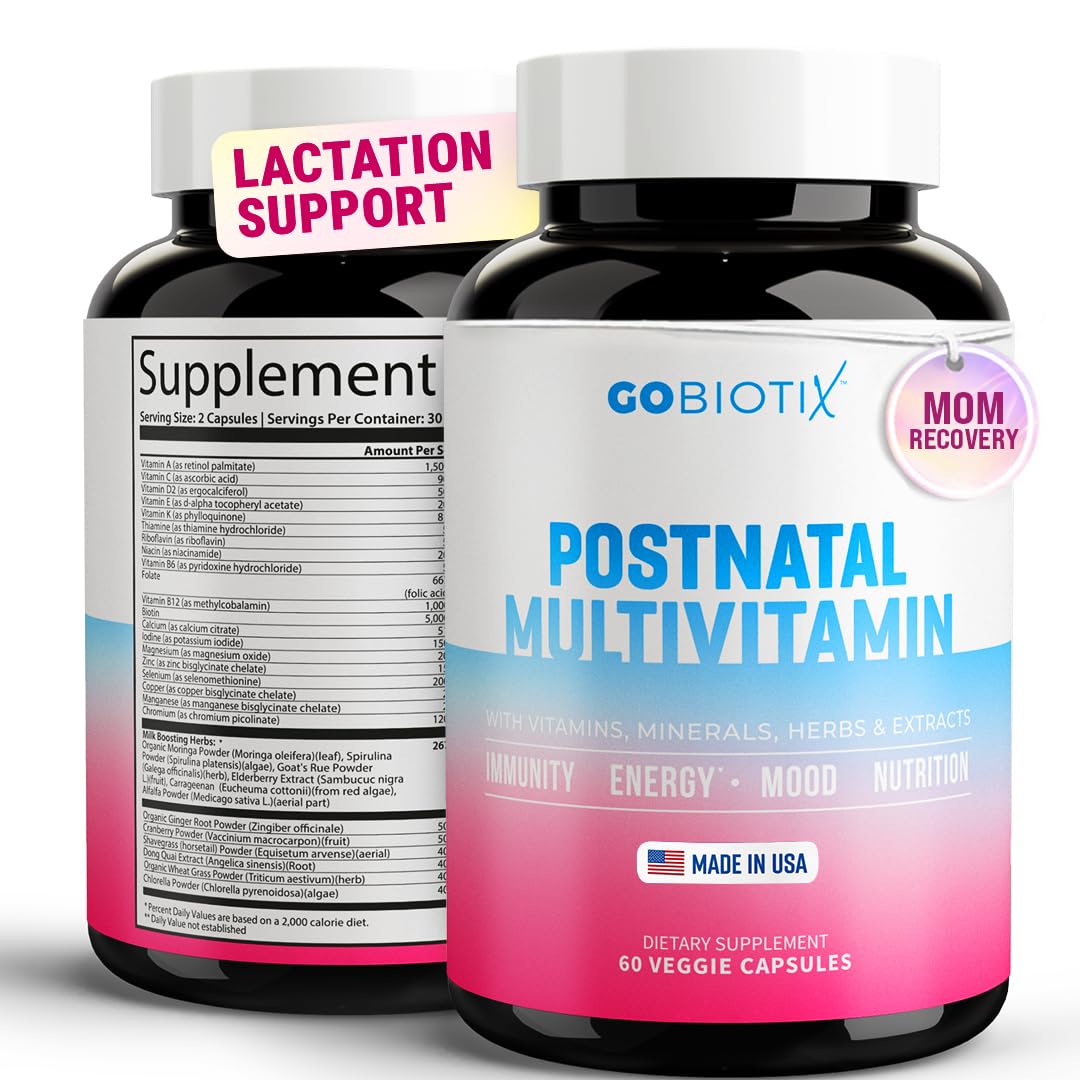 GOBIOTIX Prenatal/Postnatal Vitamins with Iron