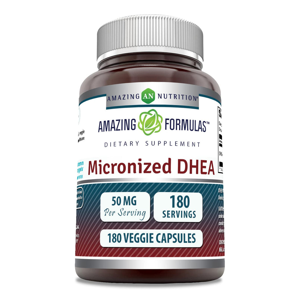 Amazing Nutrition Micronized DHEA 50 Mg - 180 Vegetarian Capsules