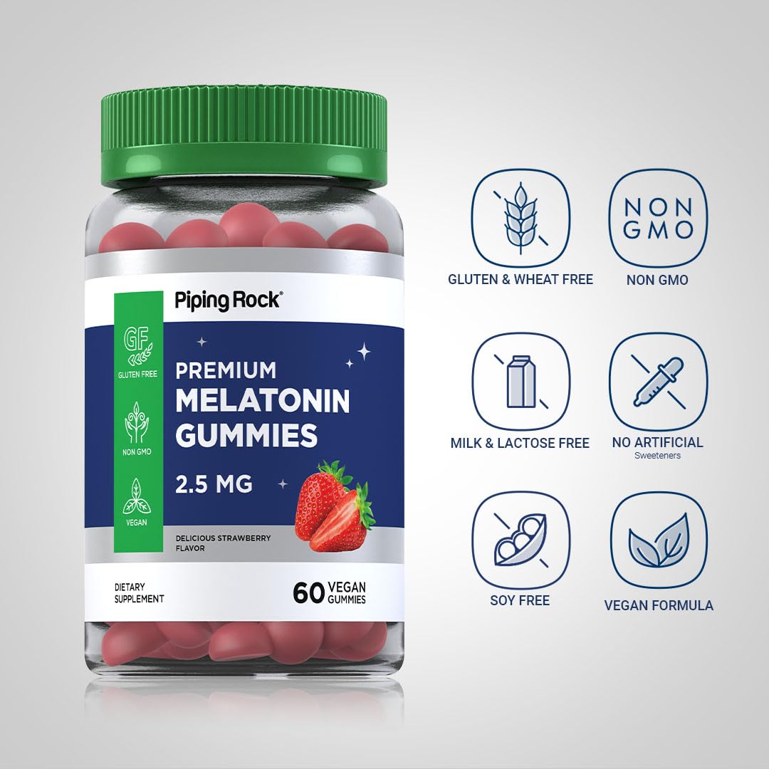Piping Rock Melatonin Gummies 2.5 mg - 60 Count - image 3