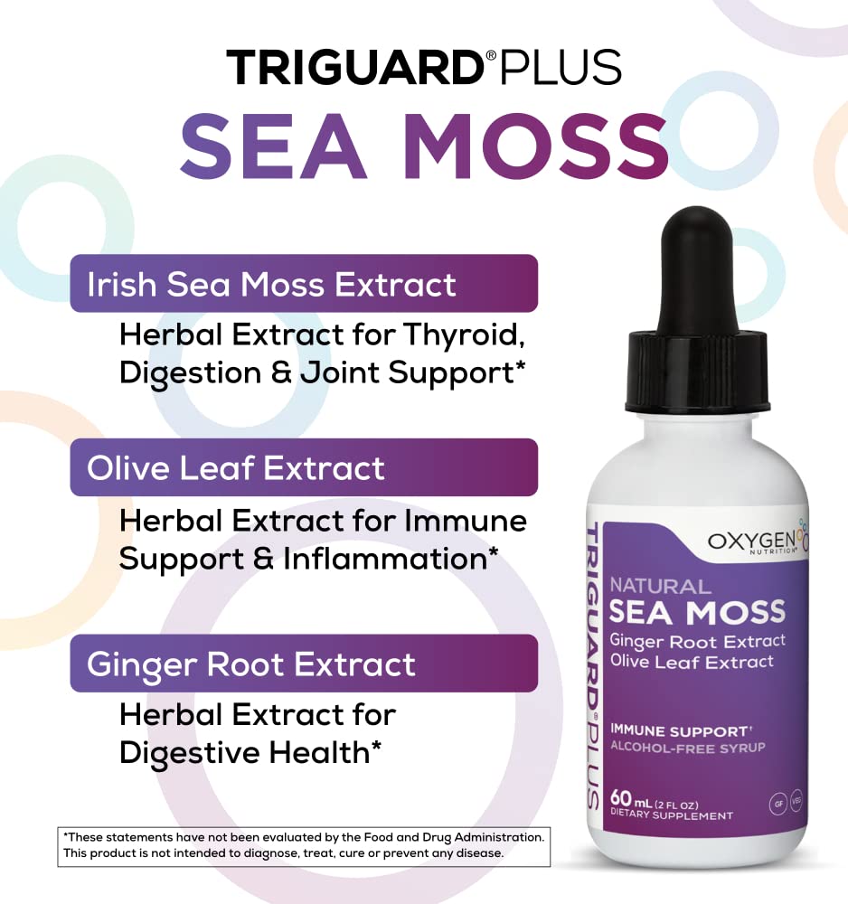 Oxygen Nutrition TriGuard Plus Sea Moss Liquid Tincture - 2 fl oz - image 2