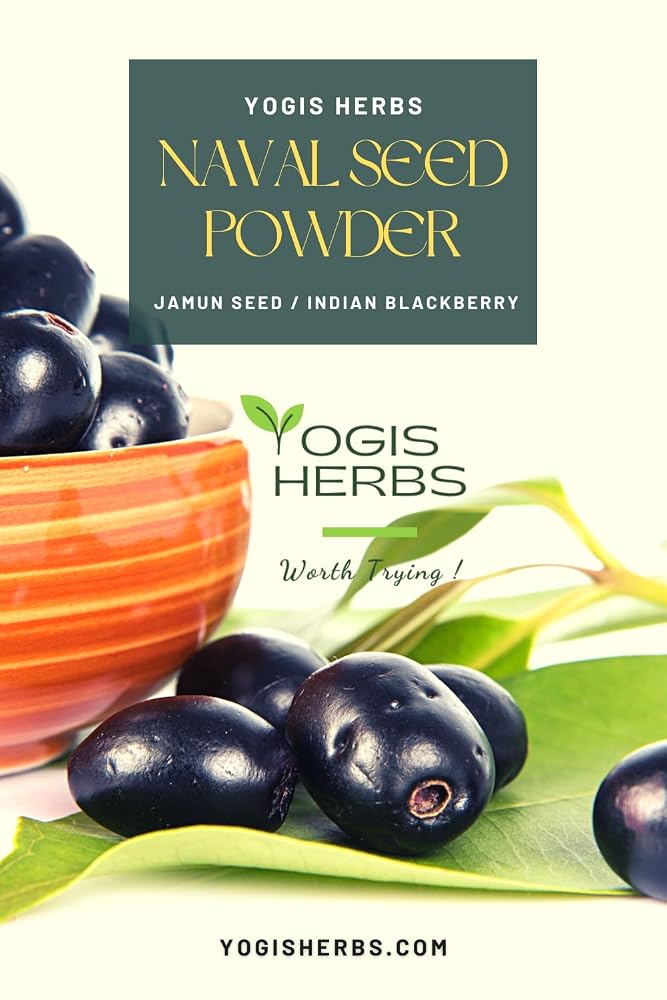YOGIS HERBS Naval Seed Powder (Jamun Seed/Syzygium cumini/Indian