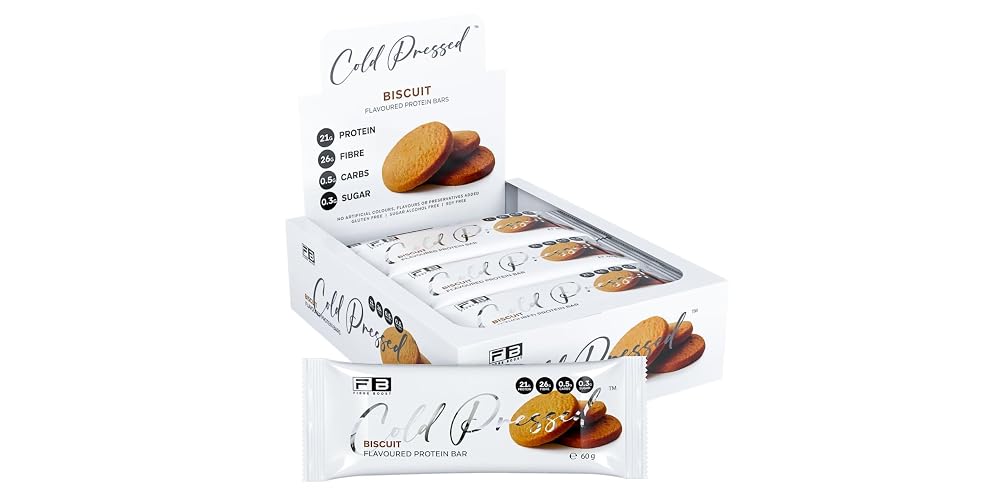 Fibre Boost Cold Pressed Biscuit Flavoured Protein Bar - 12 Count